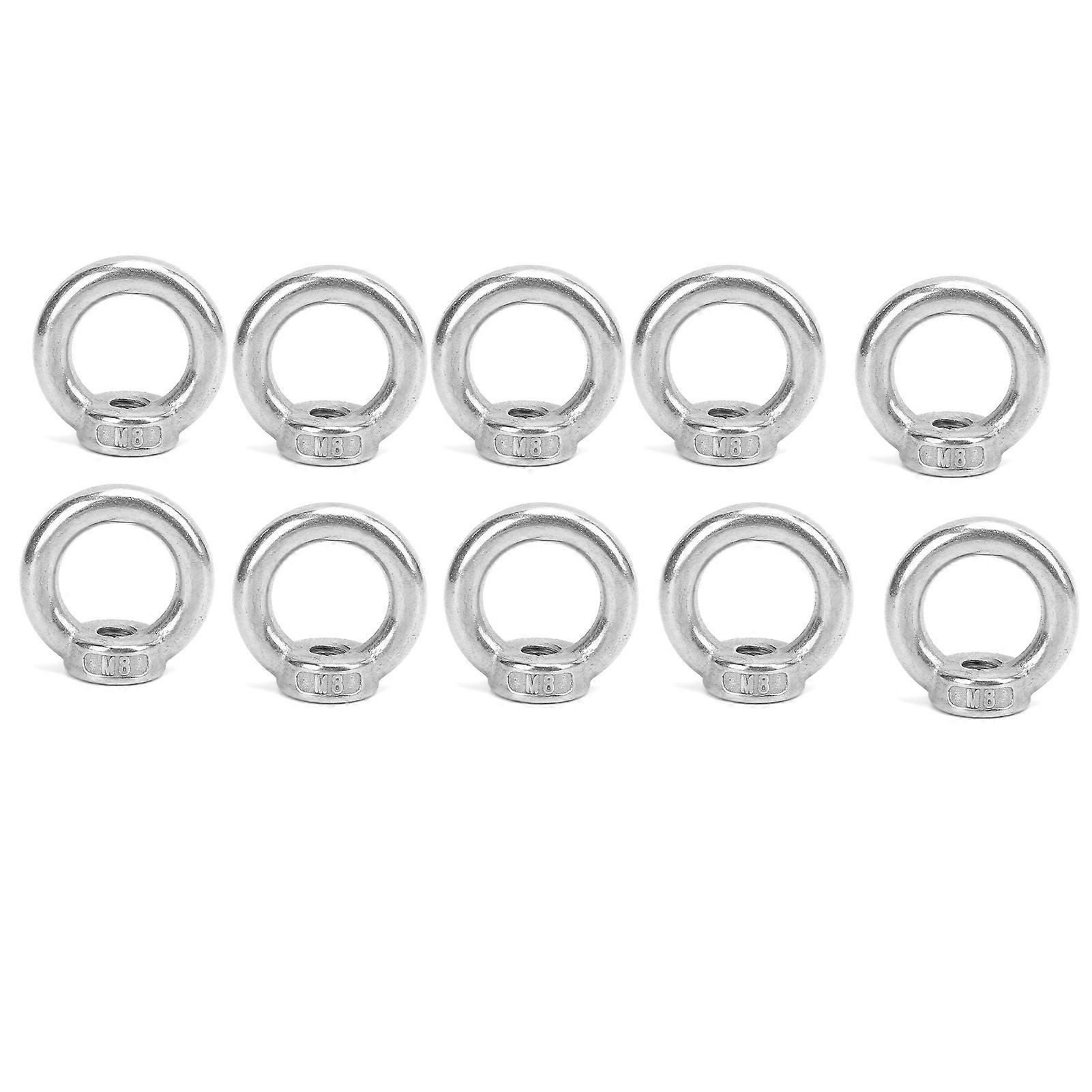 M8 304 Stainless Steel Lifting Eye Nut Ring Nut Thread Loop Hole For Cable Rope Lifting