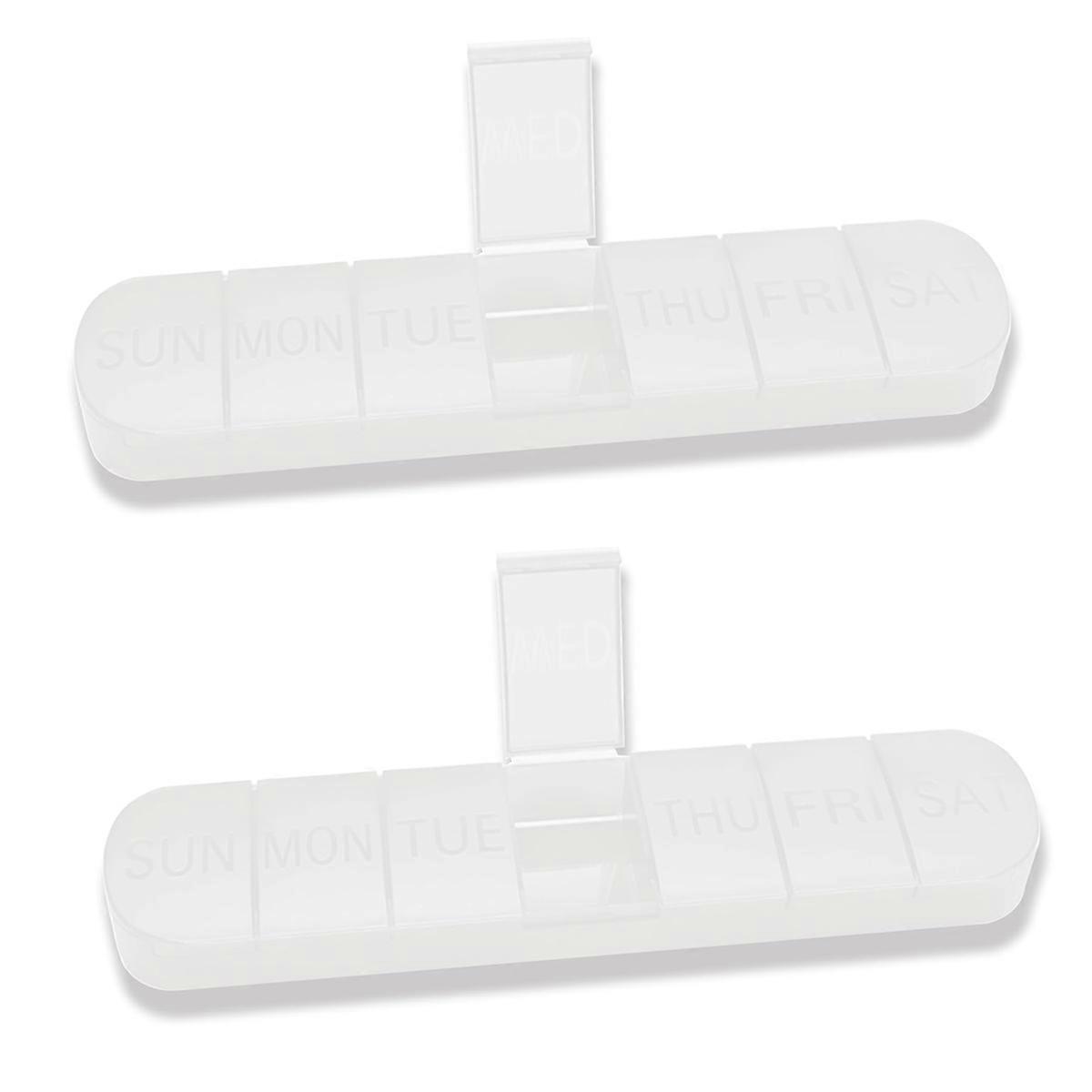 vgggrd Tablettenbox, 7 Tage Tabletten Wochenbox, Pillendose Medikamentenbox Tablettendose Pillenbox 7 Fcher Leicht Zu ffnen, Bequem und bequem (Schwar