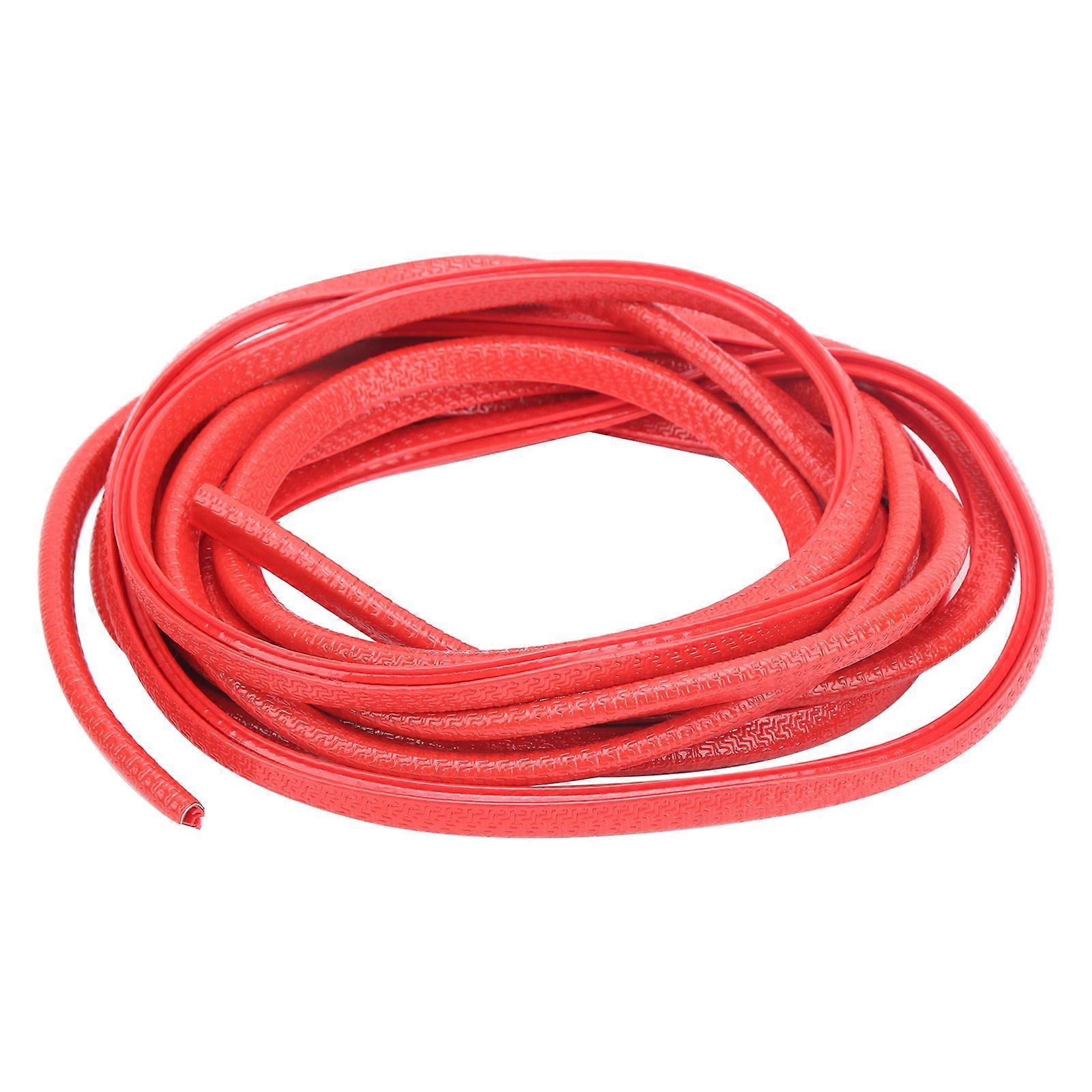 Universal Anti Collision Strip Auto Door Body Protector Edge Scratch Guard Free Paste 5mRed