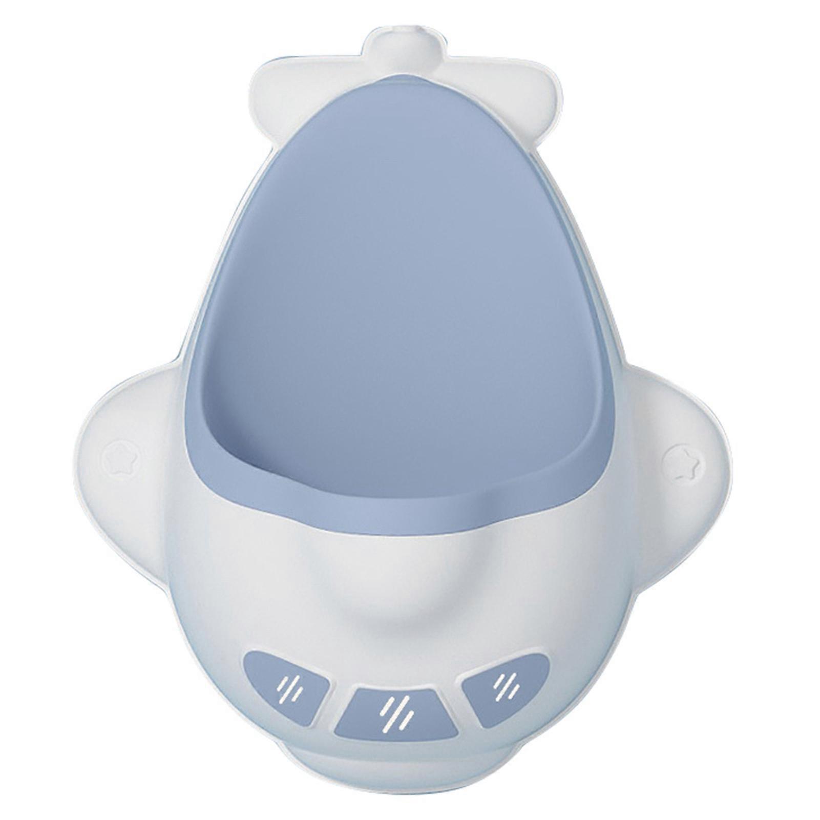Potty Training Urinal Plane Detachable Cleansing Wall Mounted Urinal Toilet for Kids Blue