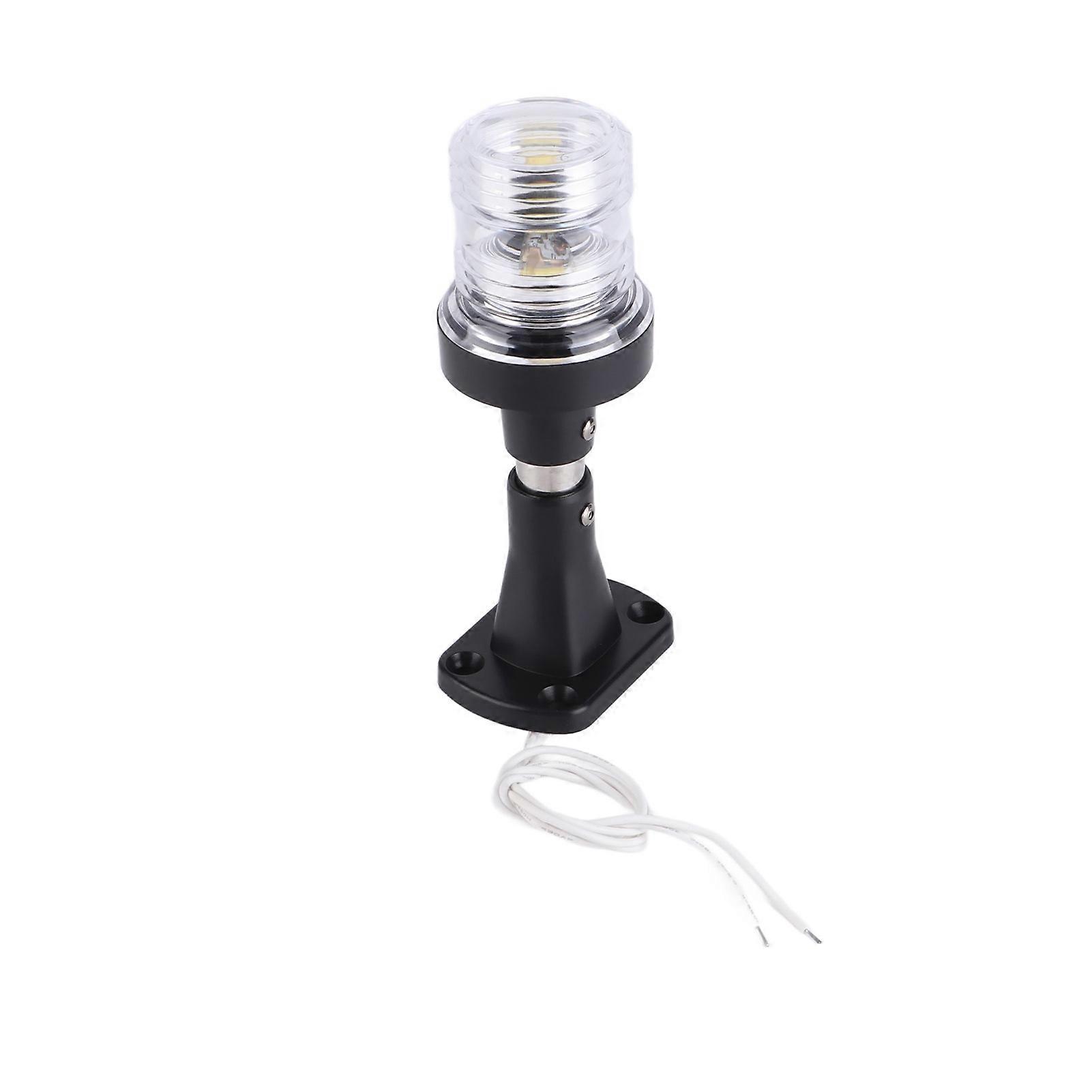 6in Height Boat Navigation Light 3W 3NM Visibility DC12V/24V 5000K 360° Lighting All Around Lamp for Yacht Speedboat