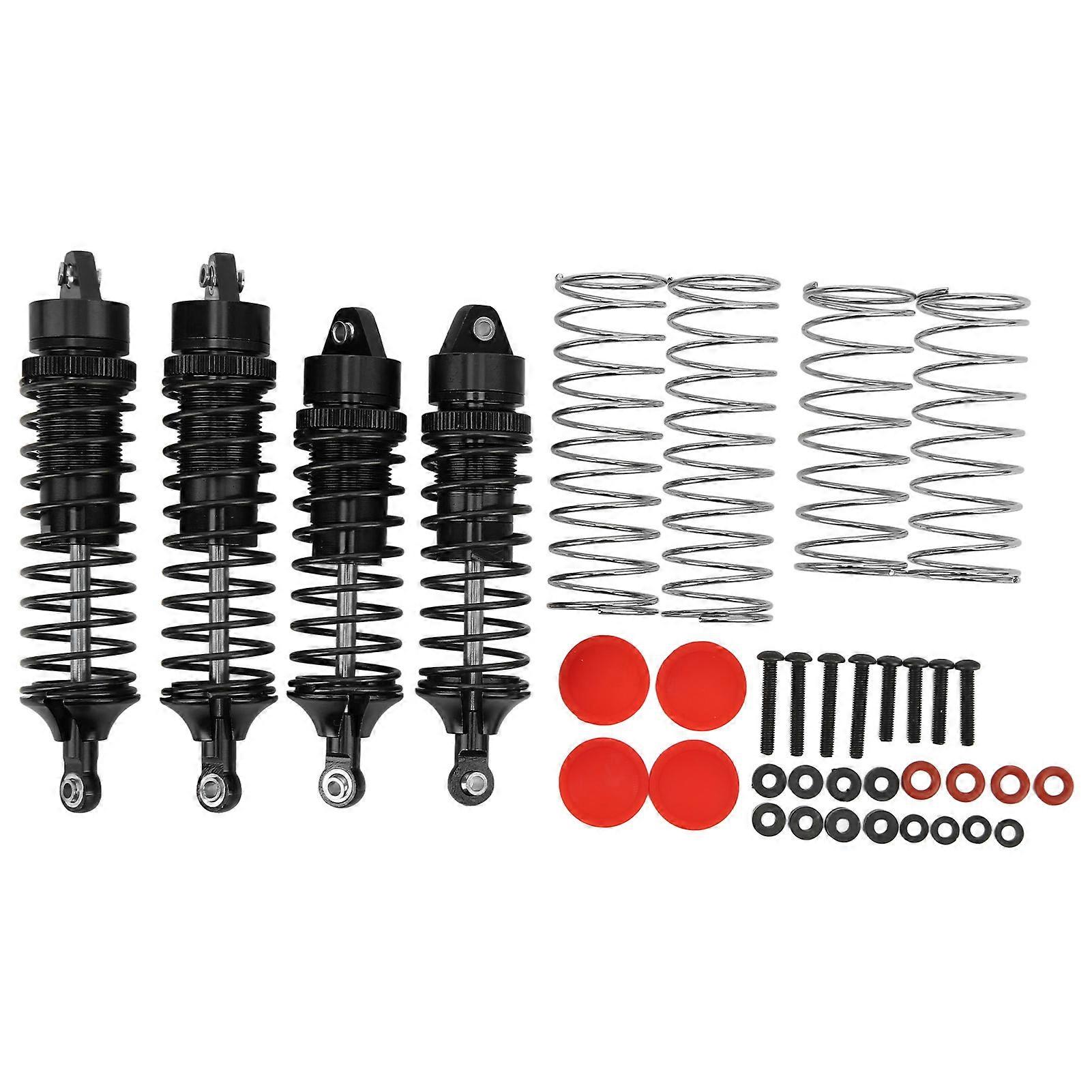 Front Rear RC Shocks Absorber Elastic Spring Aluminum RC Shocks Absorber Set for ARRMA 1/10 RC Car Black