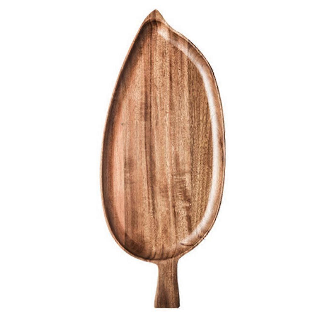 Tablett aus Holz Blattförmiges Nachmittagstee-Tablett Western-Sushi-Tablett Dessert Obsttablett Lebensmitteltablett aus Holz W