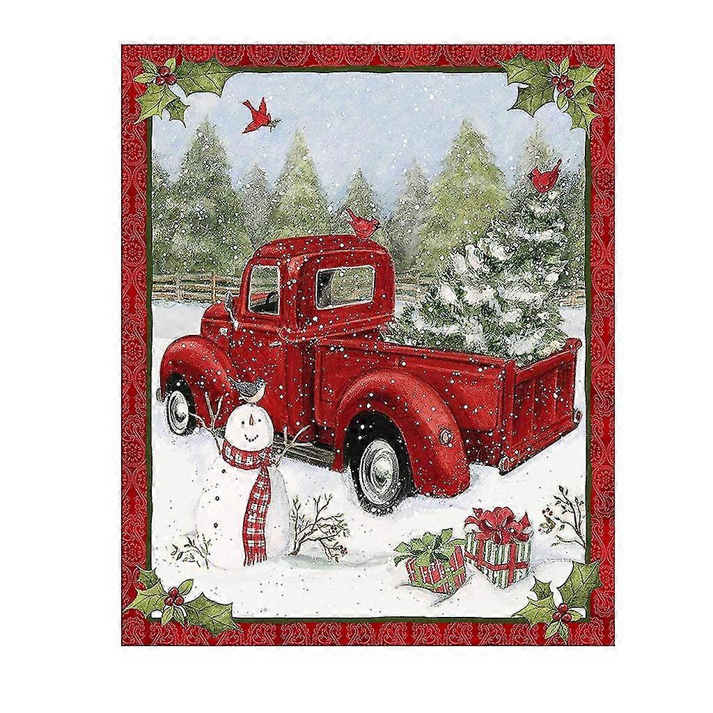 fun 36x44 panel snowman gifts snow polyester fabric