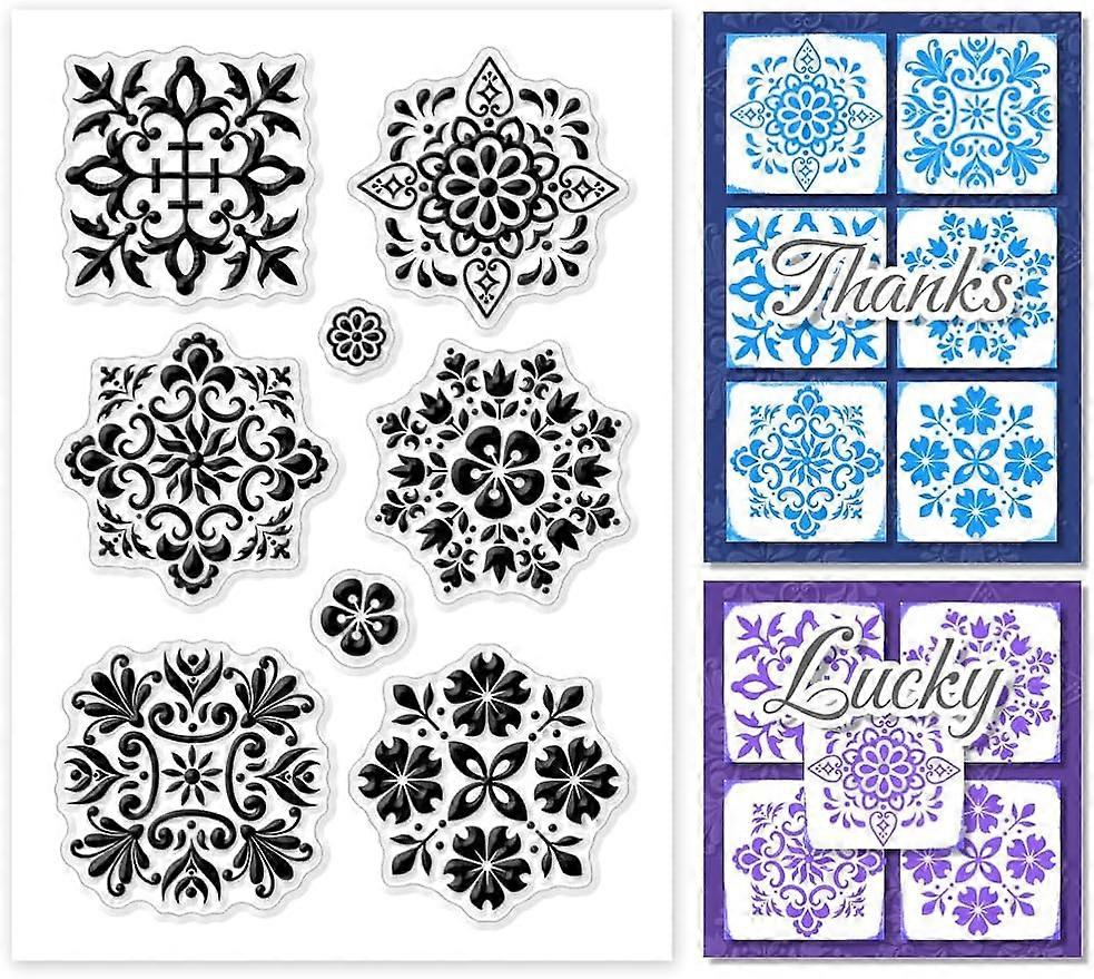 1Sheet Flower Silicone Clear Stamp