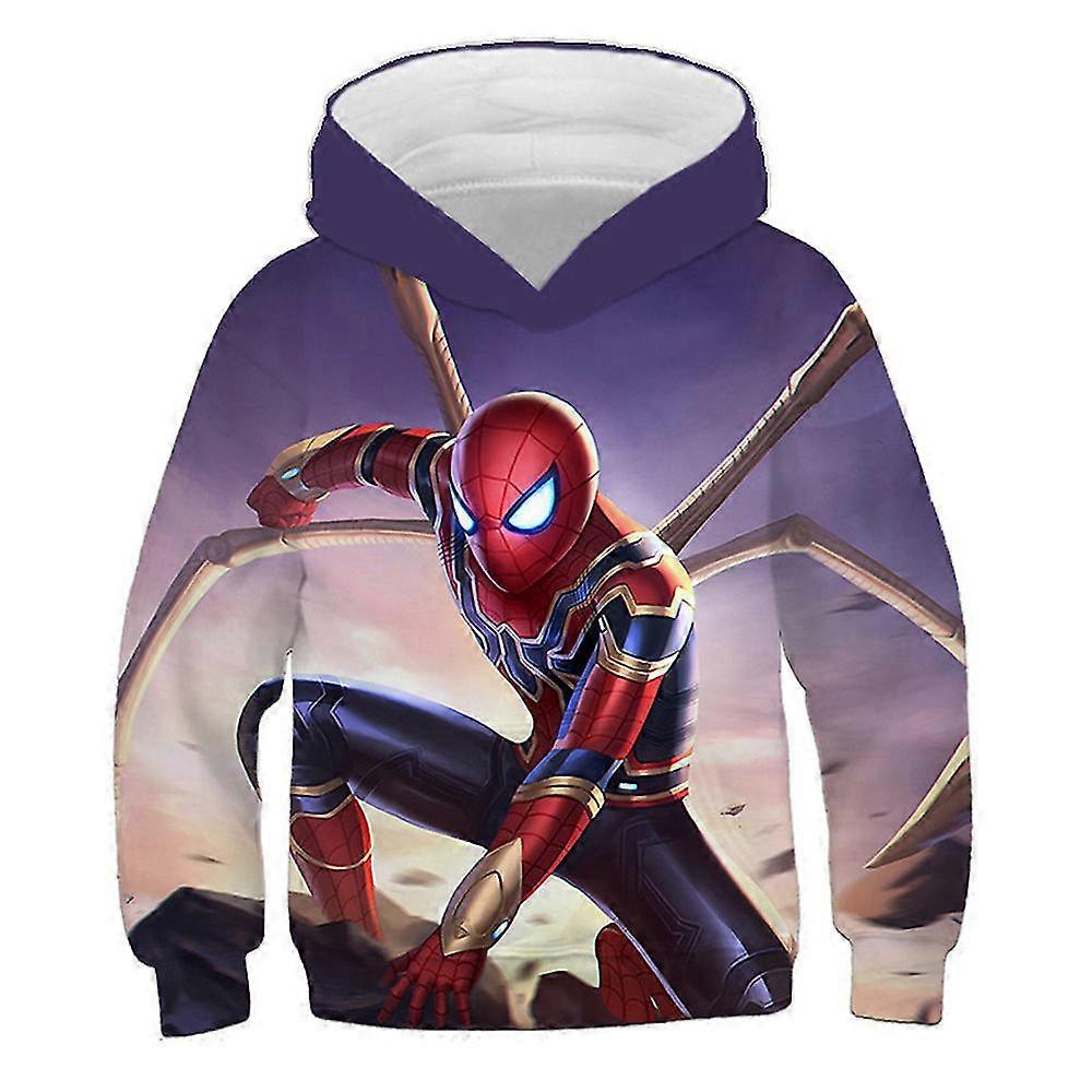 Spider-man Kids 3d Printing Hoodie Long Sleeve Hooded Sweatshirt Pullover Jumper Tops Boys Gifts
