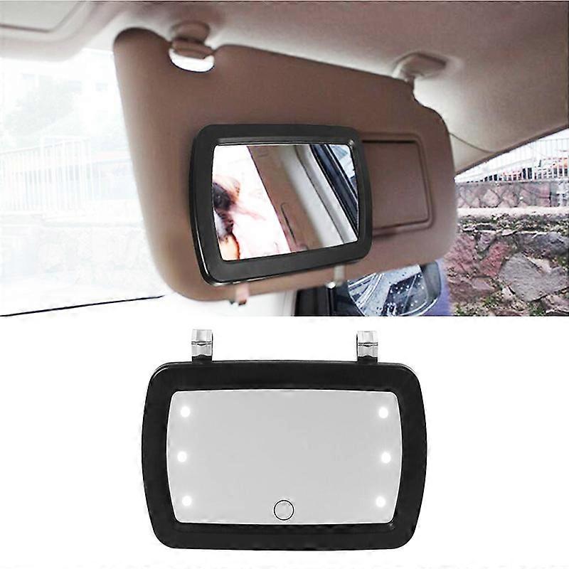Universal adjustable LED makeup mirror, touchscreen switch, fill light, car sun, aste by USB, HD