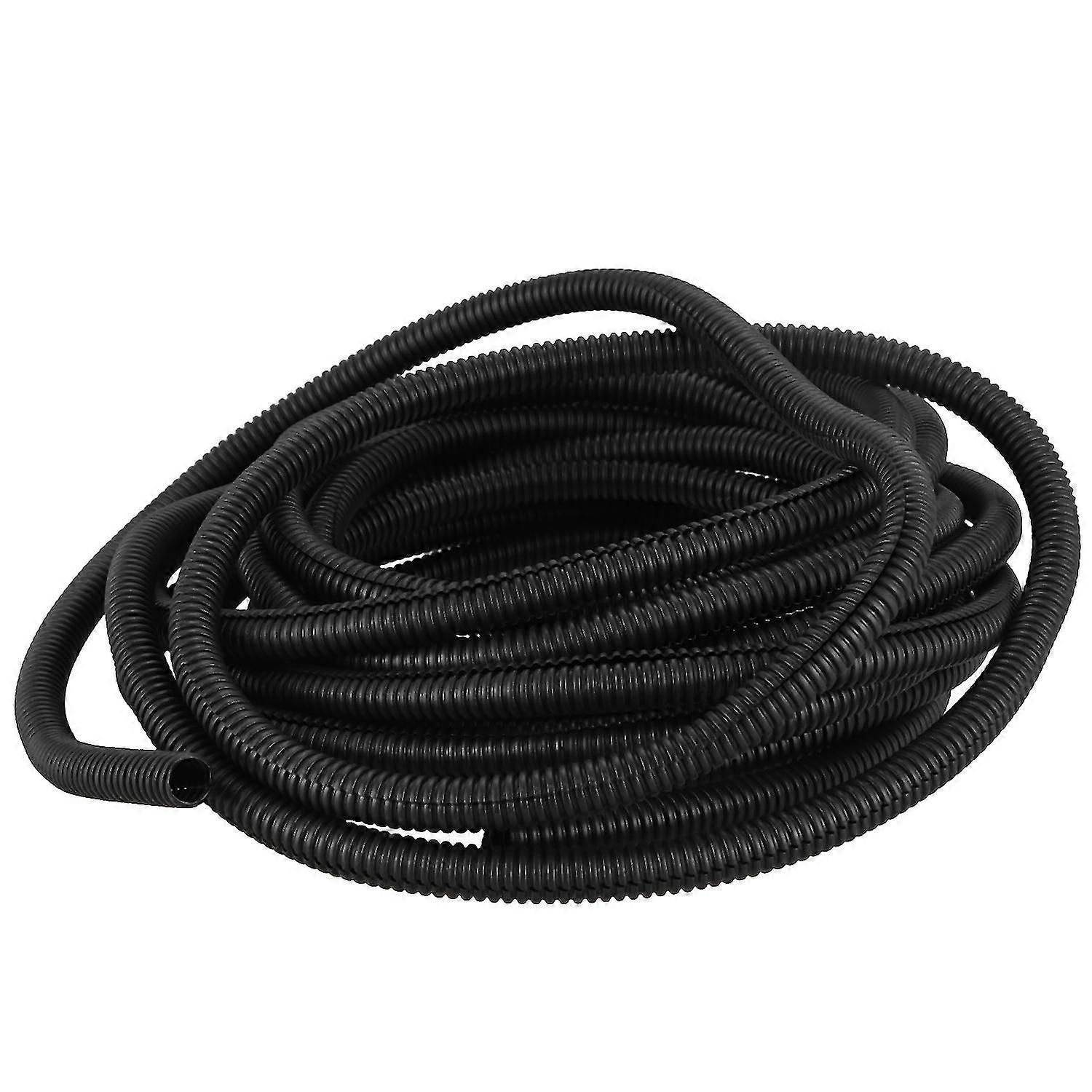 225FWY 10 Ft 3/8" Split Wire Loom Conduit – Black Polyethylene Tubing For Cable Management