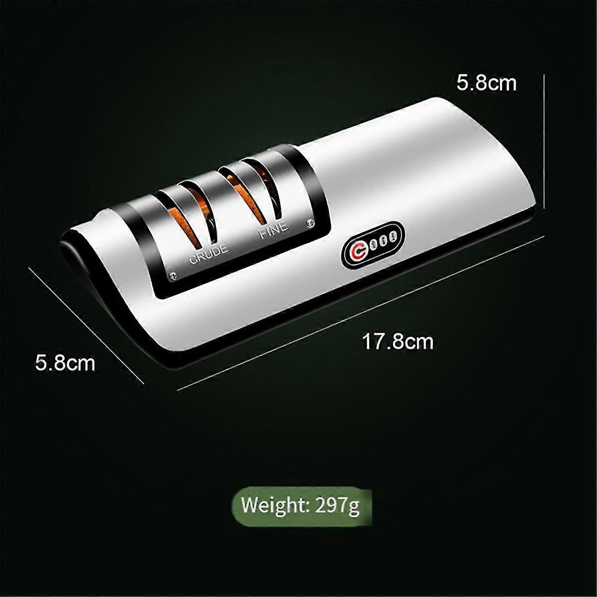Electric Knife Sharpener Automatic Adjustable Kitchen Tool For Fast Sharpening Knives Scissors Blac