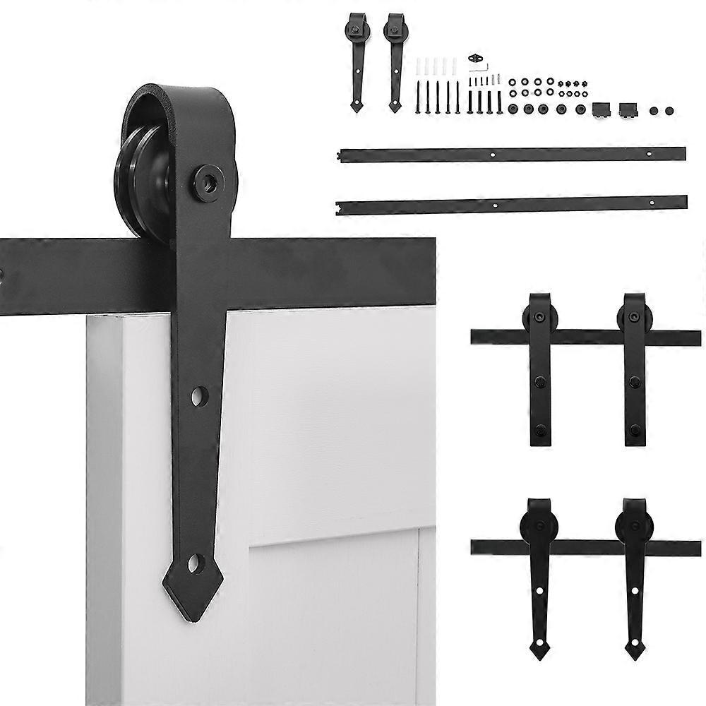 Rustic Arrow Shaped Barn Door Hardware Kit 6ft