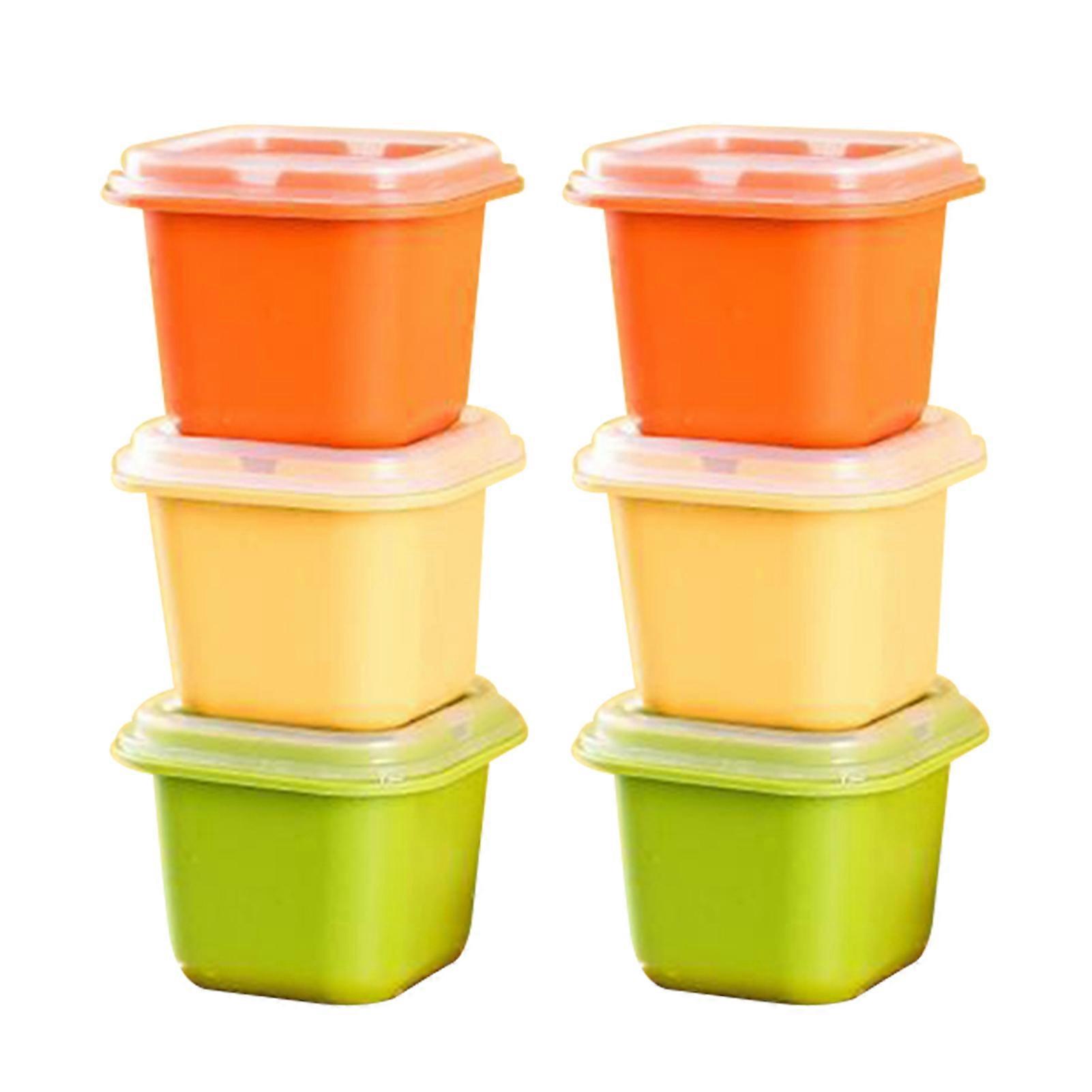 6pcs Squared Ice Molds Set Quick Release Ice Making Tool for Summer Drinking