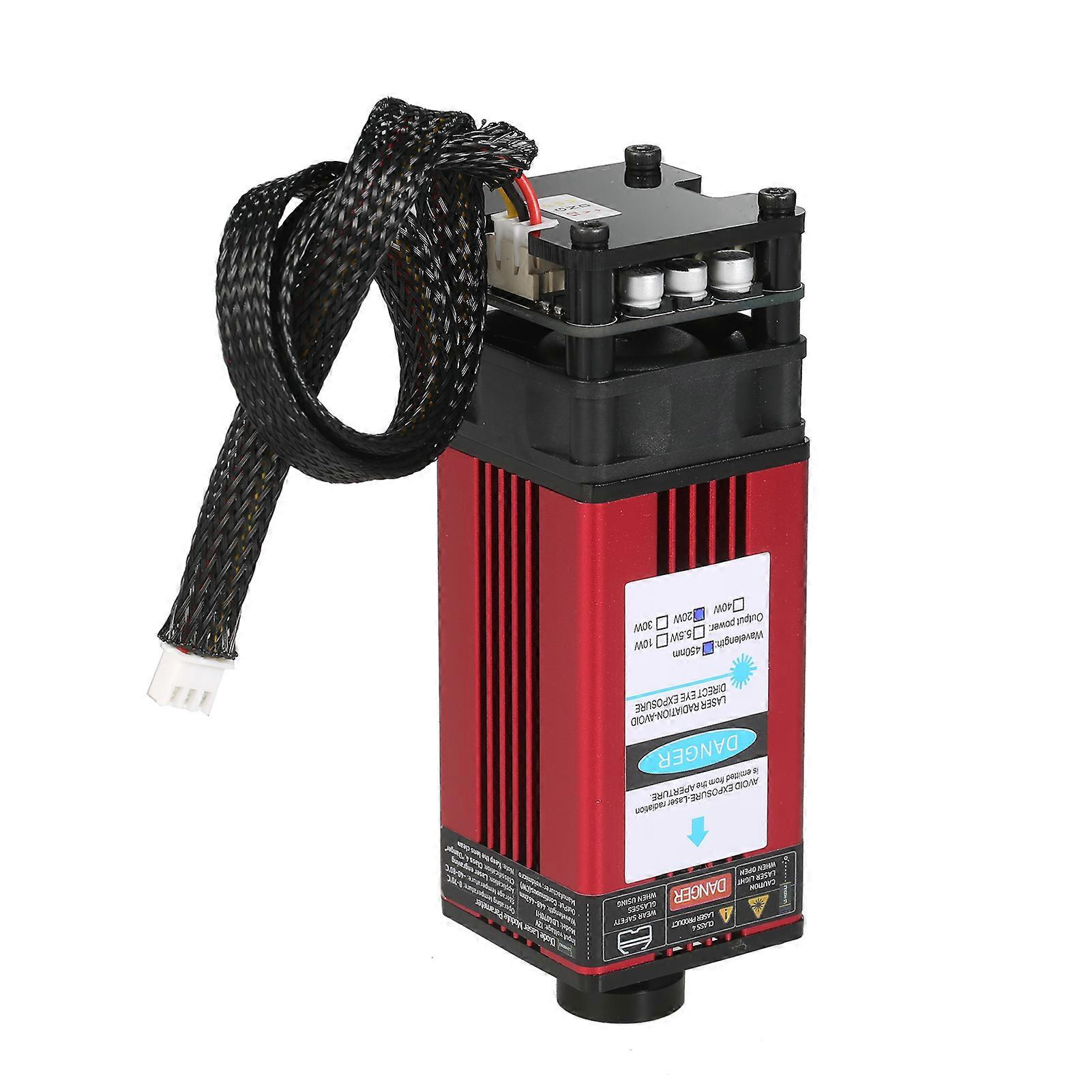 20W ενότητα λέιζερ 450nm χάραξη επικεφαλής λέιζερ διευθετήσιμη εστιακή απόσταση υψηλής ακρίβειας χάραξη πλαστικό δέρμα δέρμα ξύλινο ακρυλικό για τη μηχανή χάραξης λέιζερ