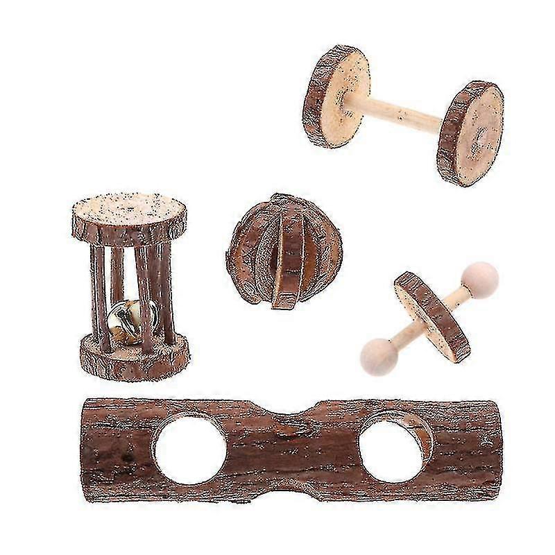 5pcs Hamster Wooden Toy