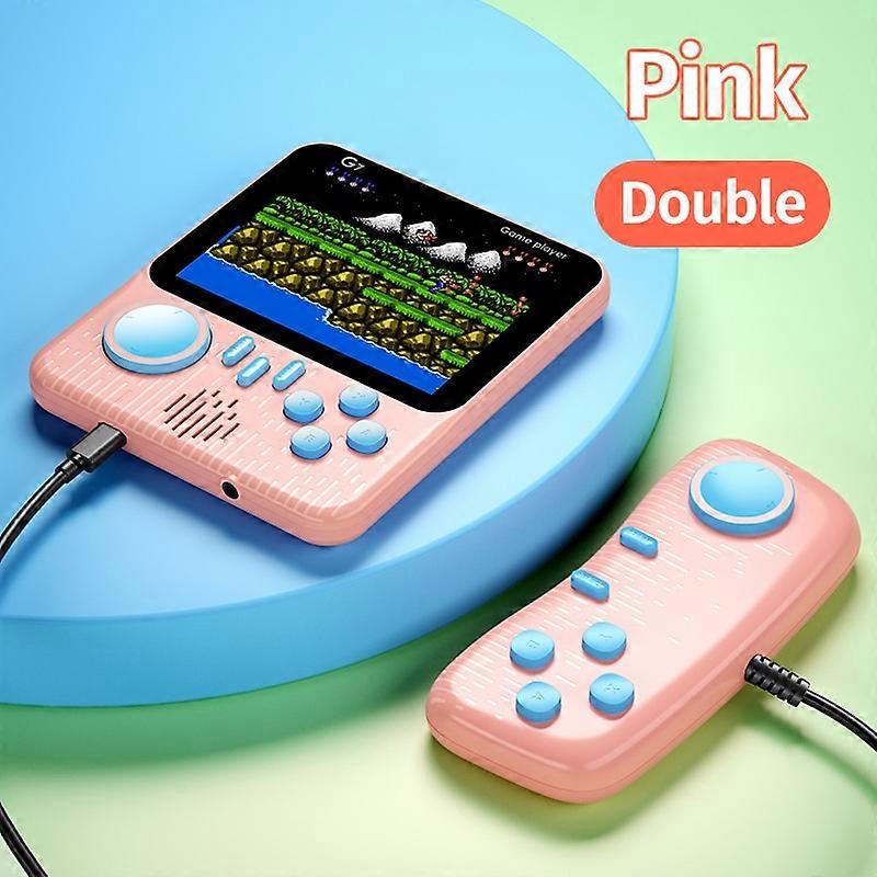 LZAKMR NEW G7 Portable Classic Retro Handheld Game Players 3.5" Color Screen Built-In 666 Games AV Out Pocket Arcade Kids Gift