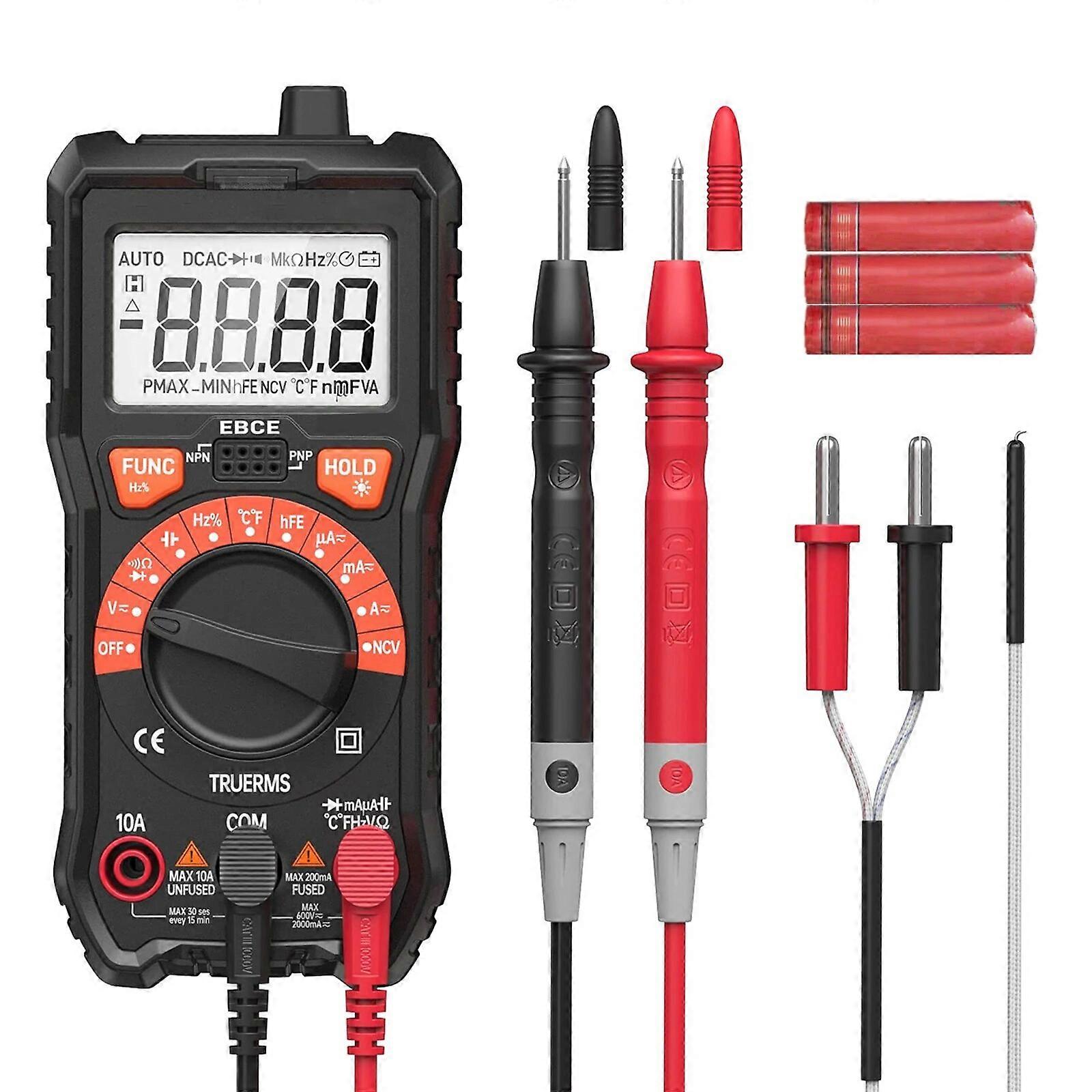 2000 Counts NCV Digital Multimeter Resistance Capacitance Handheld Digital Multimeter Tester DC AC Voltage High Precision Tools