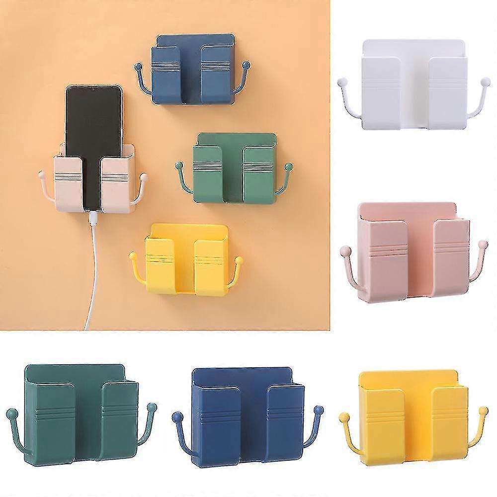 Wall Mounted Organizer Remote Control Storage Box Phone Plugs Punch-free Holder