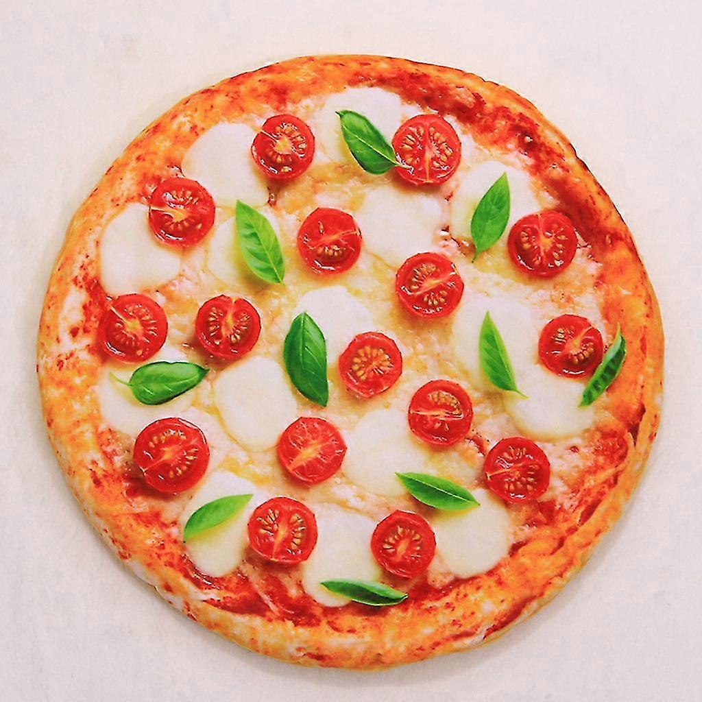 Machine Washable 3d Simulation Pizza Lamb Plus Velvet To Keep Warm Pet Mat