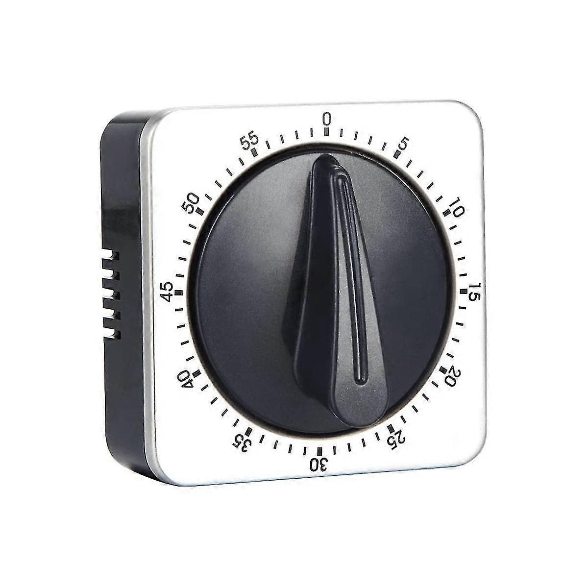 Magnetic Kitchen Timer, Adsorbable Mechanical Egg Timer Made Of Stainless Steel, 60 Minute Timing,f