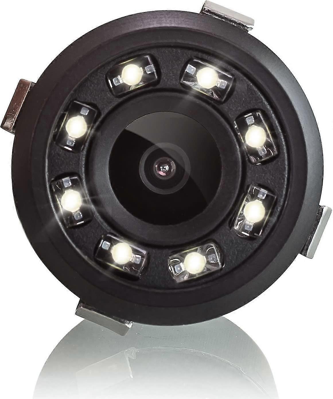 18.5 Mm Integrated Rear Cameramini Reversing Camera With 8 Led Lights,170 + Rca Connection + Water Resistant + Dc 12v