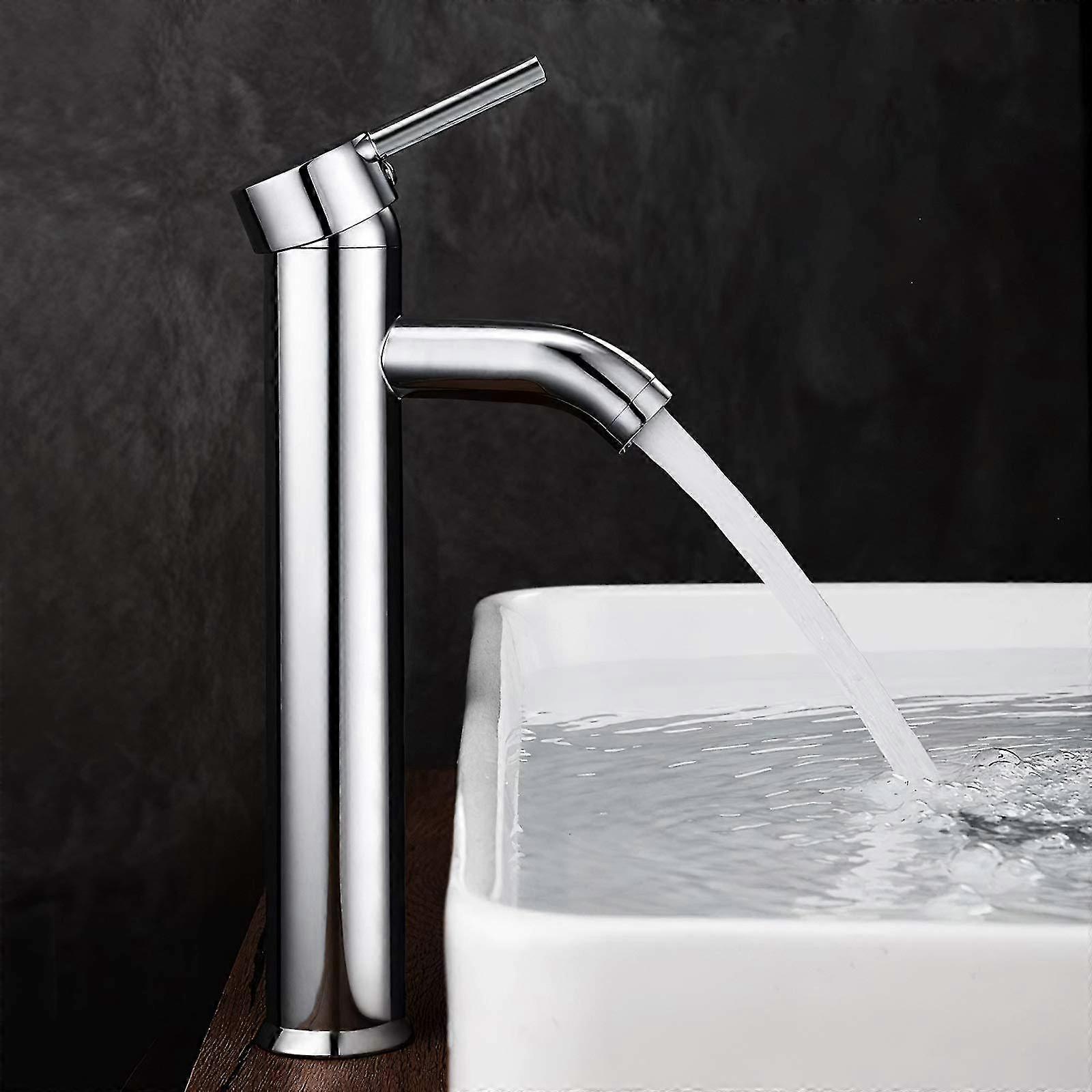 Basin Faucetbathroom With High Basin Mixer Tap For Bathroom Sink Or Vessel, Hot And Cold Adjustable Basin Mixer Tap
