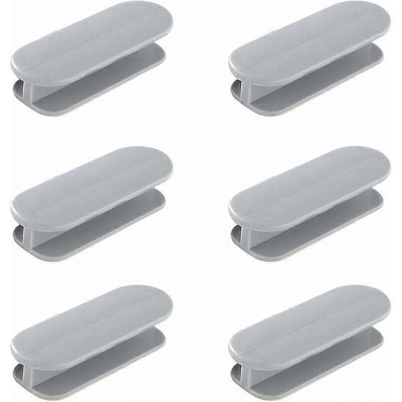 6 Pcs Self Adhesive Window Pull Plastic Handle, for Doors and Windows Cabinet Refrigerator Door Window Handle, Self Adhesive Sliding Door Handle, Gray