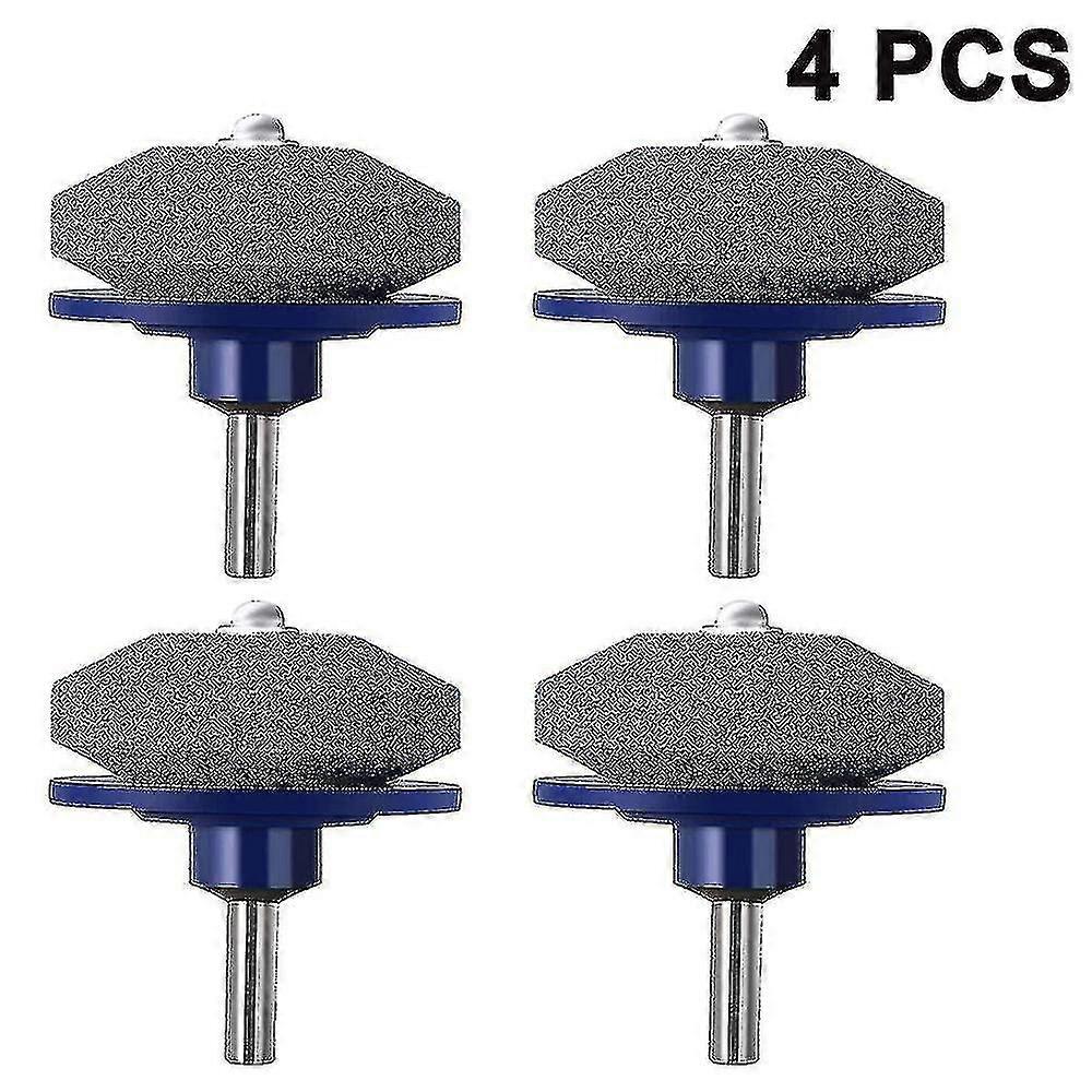 4pcs Lawn Mower Blade Sharpener Universal For Any Power Hand Drill Best Gift