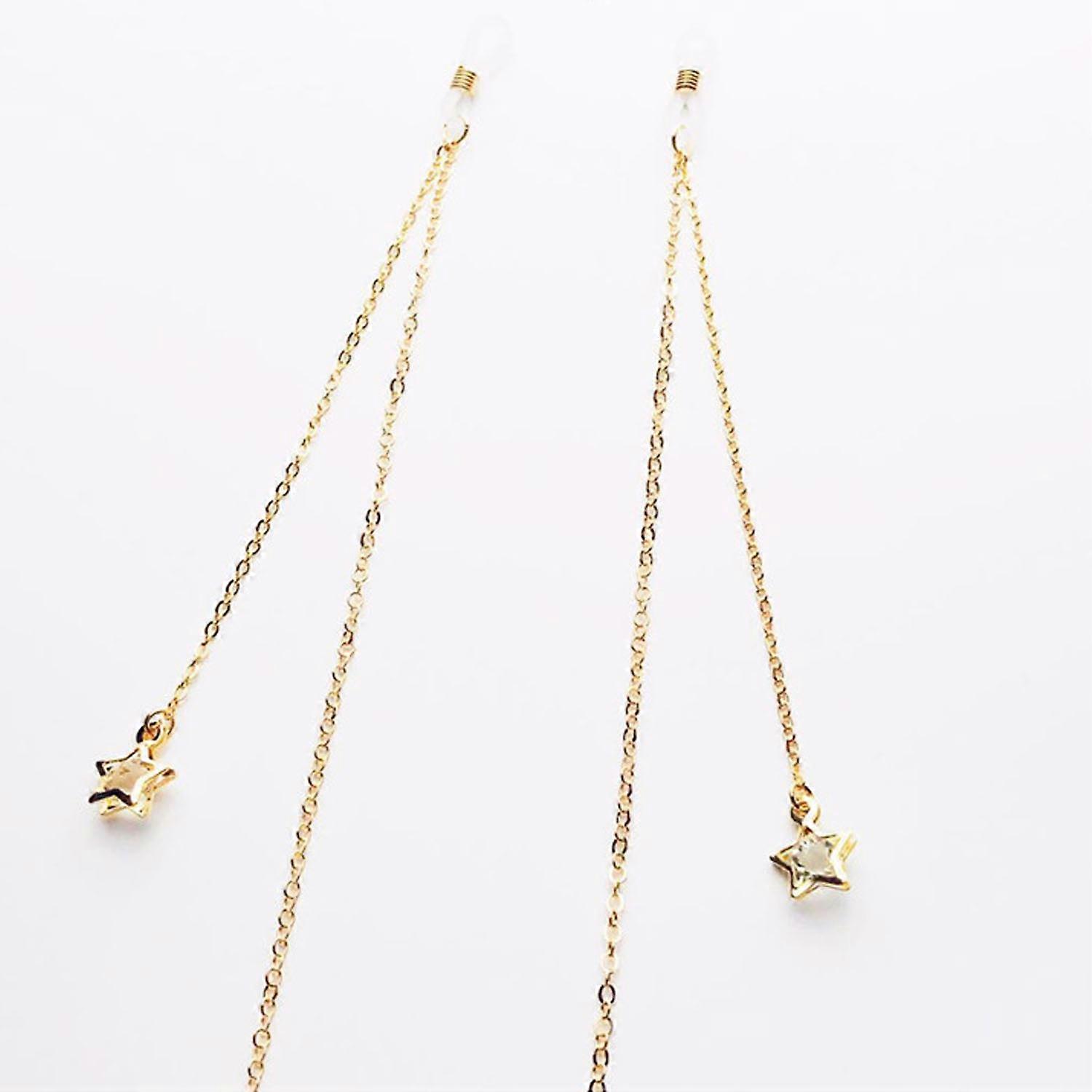 Gold-colored metal glasses strap