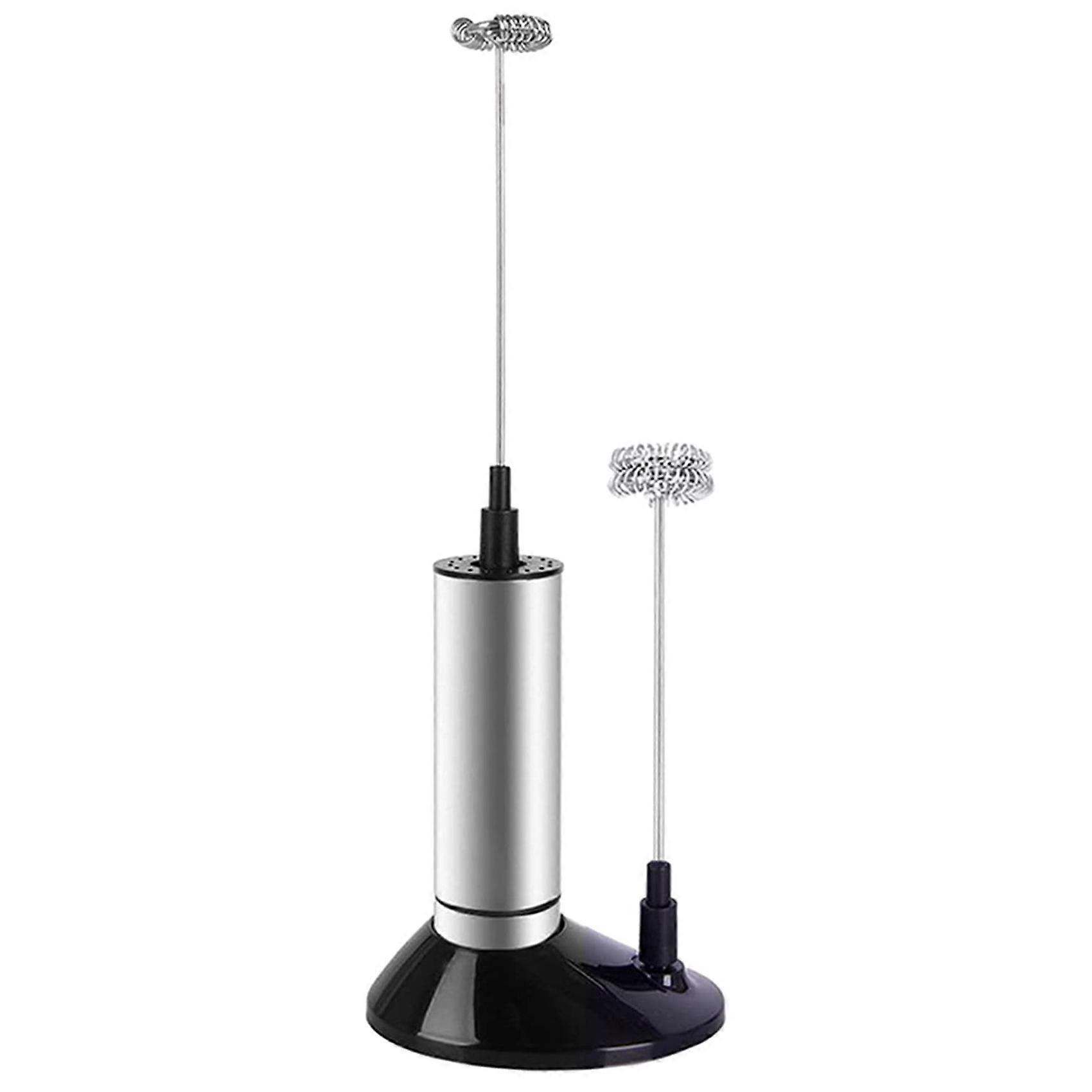 Milk Frother Handheld Battery-Powered Milk Frother with Base, Suitable for Milk Frothing Latte,Smoo