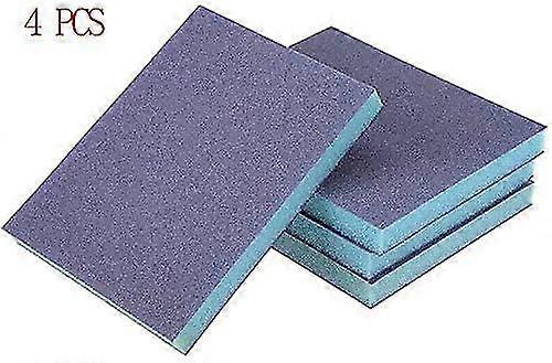 set of 4 abrasive sponges for wet and dry sanding, 100 grit, gray