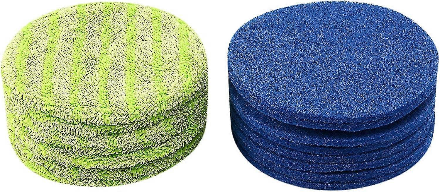 replacement cordless electric mop rotating mop pad includes 8 microfiber pads and 8 joints(16cm)