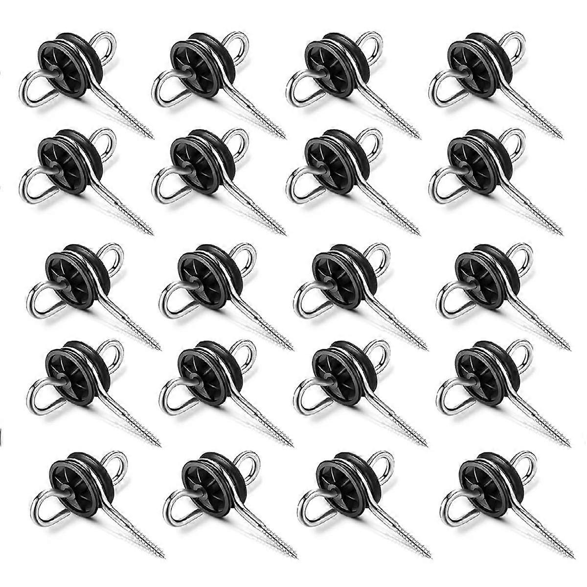 Electric Fence Door Handle Anchor, Double Ring Farm Fence Wood Post Anchor, Electric Fence Wire Ins