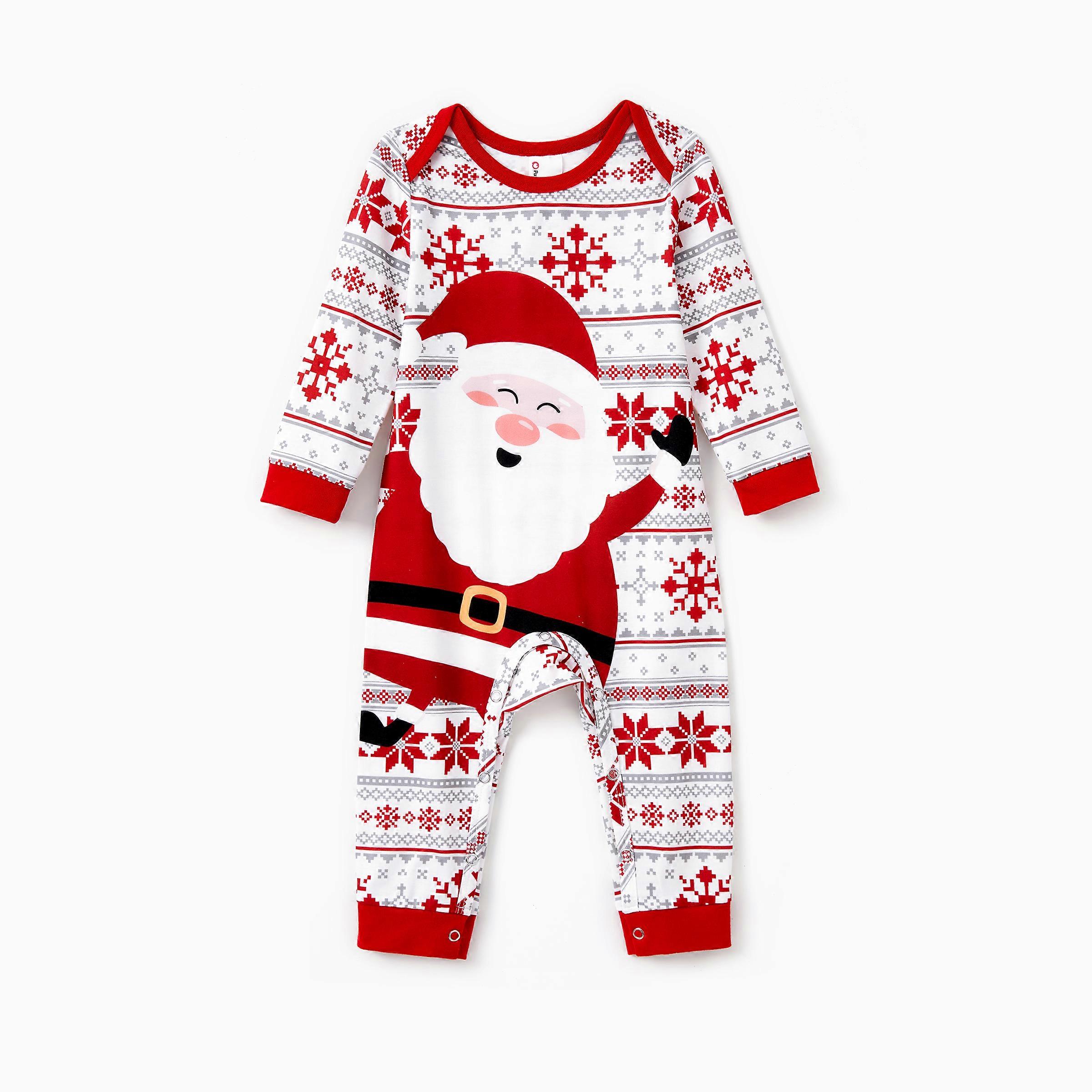 PatPat Christmas Pajamas Family Matching Santa Claus Big Graphic Pjs Sets with Pockets and Drawstring