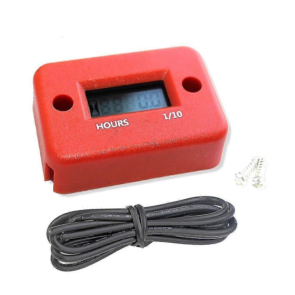 Waterproof Digital Hour Meter DisplayLCD Portable Engine Hour Meter for Motorcycle/Boat Engines Counter Hour Meter~26765