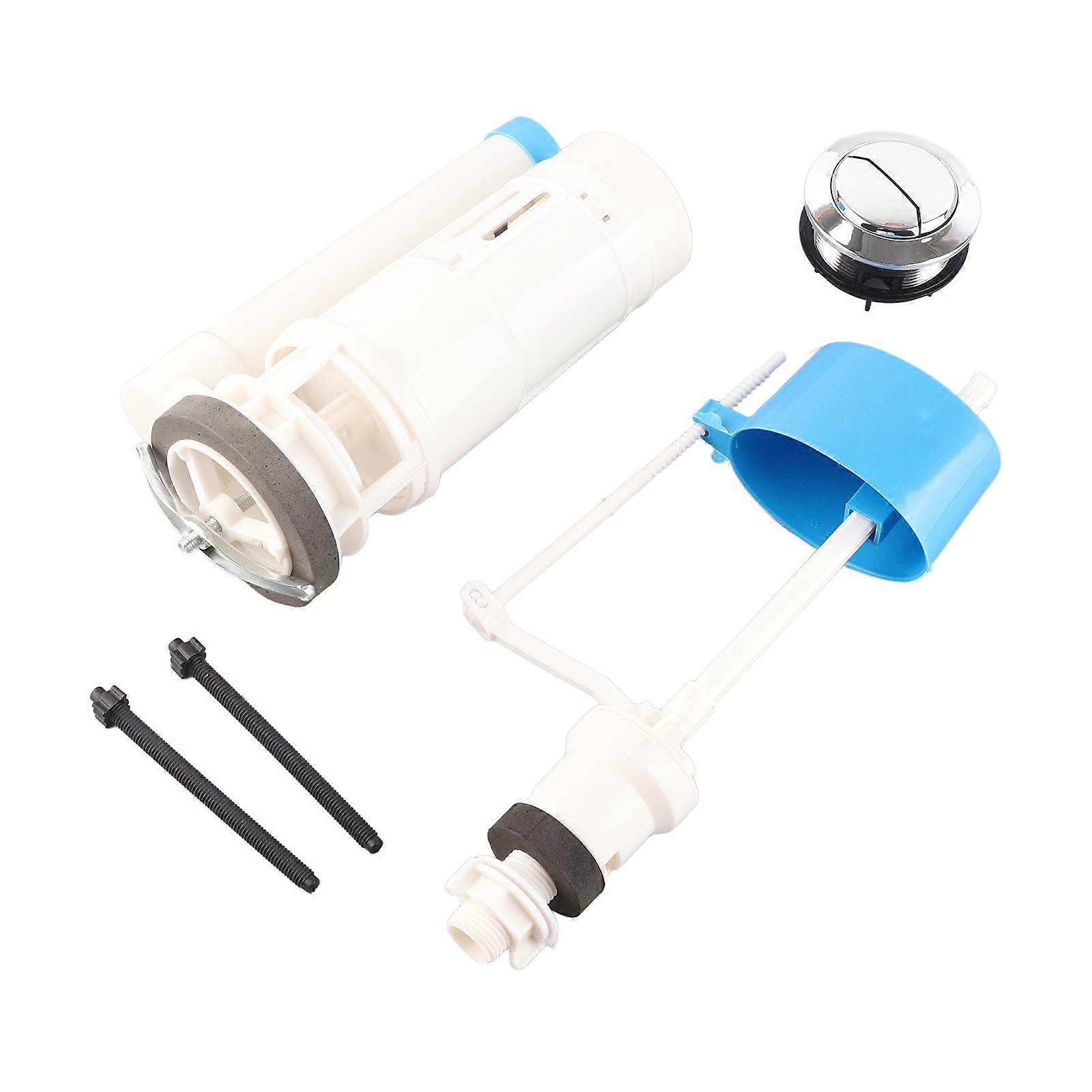 20cm Toilet Replacement Flush Valves Fill Valve with Push Button Universal Water Saving Toilet Repair Kit
