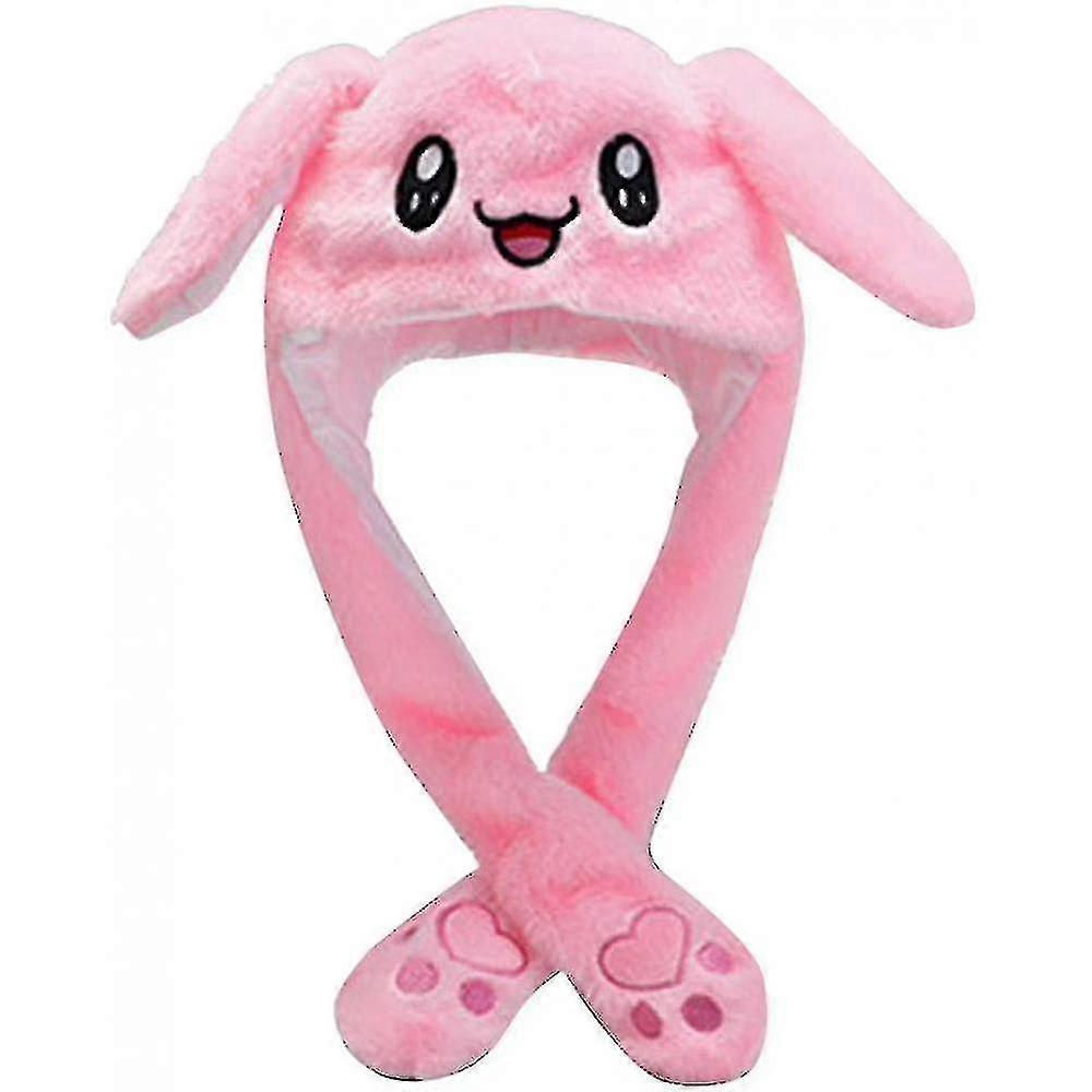 Led Glowing Plush Bunny Funny Hat With Moving Jumping Ears