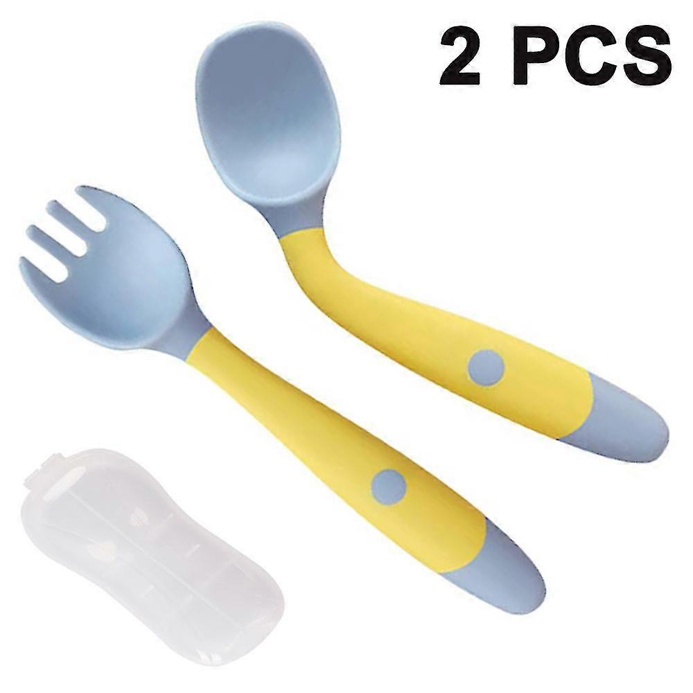 Silicone Spoon Baby Utensils Set Children Tableware