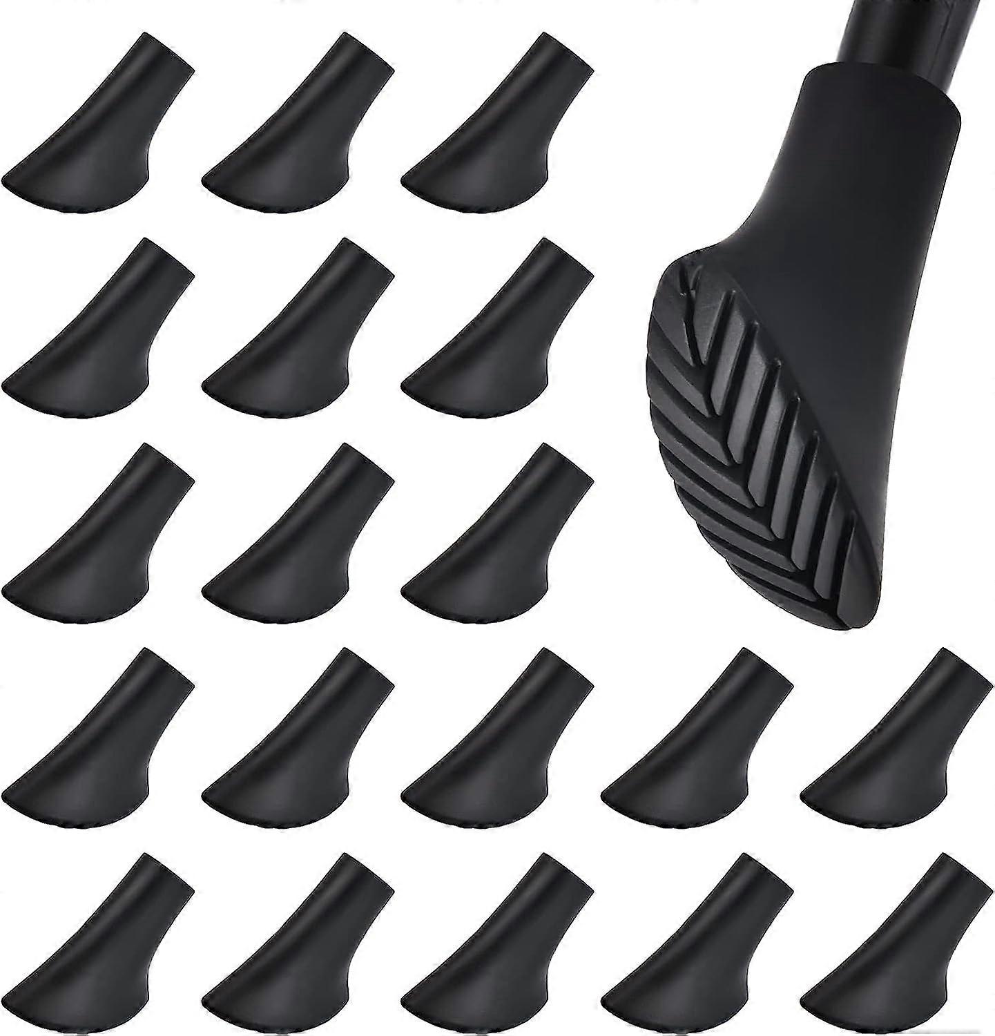 20 Pieces Nordic Walking Poles Tips, Hiking Trekking Rubber Protectors, Walking Trekking Poles Tips for All Common Trekking Poles, Crutches
