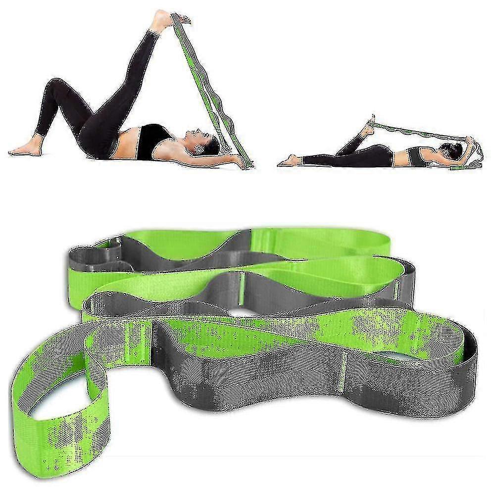 Yoga Stretch Straps For Physical Therapy ,pilates,stretching Exercise Bands Non-elastic Multi Loops