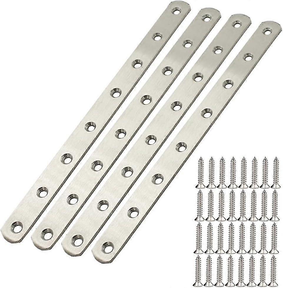 Flat Mending Plate For Wood (4 Pack)