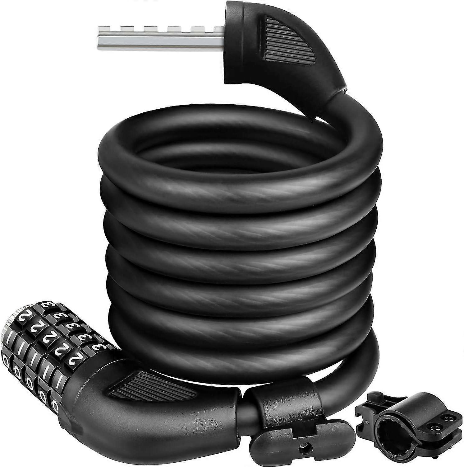 Bicycle Lock,Heavy Duty Cable 5 Digit Codes Locks Accessories