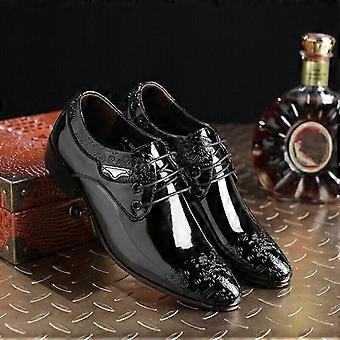 Men Wedding Business Shoes Faux Leather Party Formal Pointy Toe Carved Oxfords