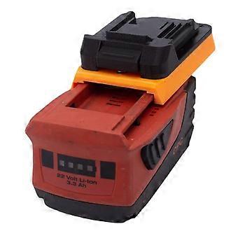 18V To 22V Hilti Battery Adapter Converter – Fits B22 Cordless Tools (Tool Only, No Battery)