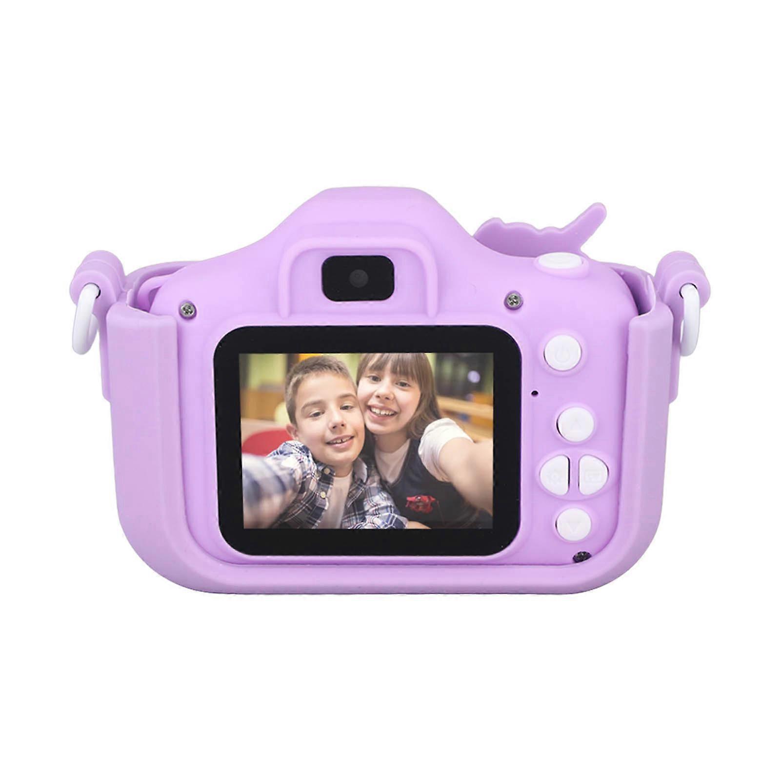 Purple Kids Camera 1080P Video Toy Dual Camera with 2.0in IPS Screen  32G Memory Card