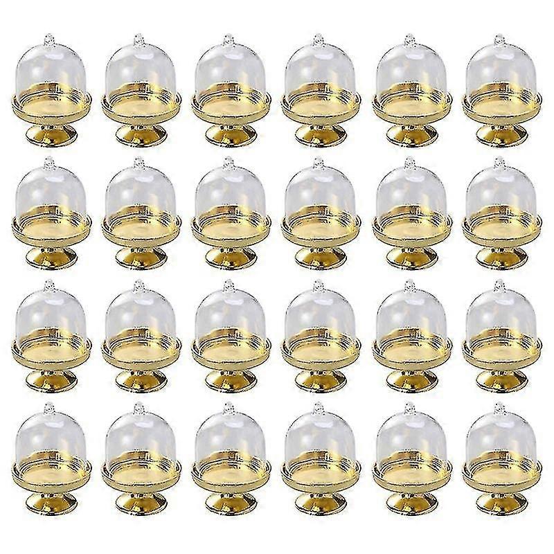 Mini Cake Stand-mini Cake con soporte y cubierta de cúpula, 24 Single Cup Cake Stand Mini Postre