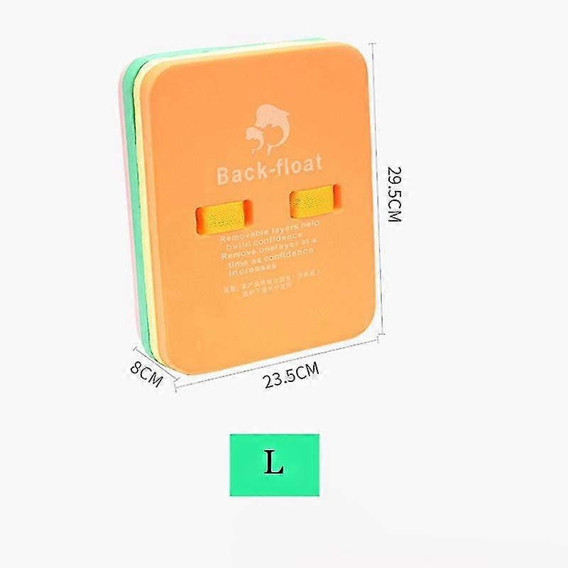 Kids Swimming Back Floating Belt Kickboard Summer Water Trainning Learn Swimming Eva Foam Floating Plate For Children Adult Safe(L)