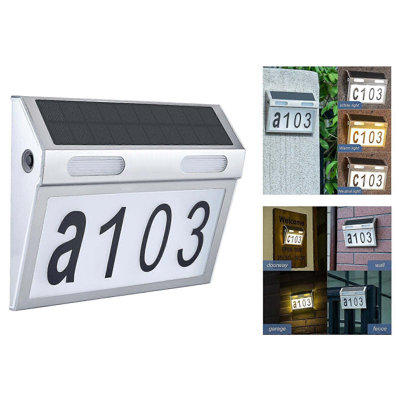 ソーラーセーフティライト装飾ドアプレートライト照明防水屋外耐久性のあるPCプラスチックホームガーデンドアパネルライト