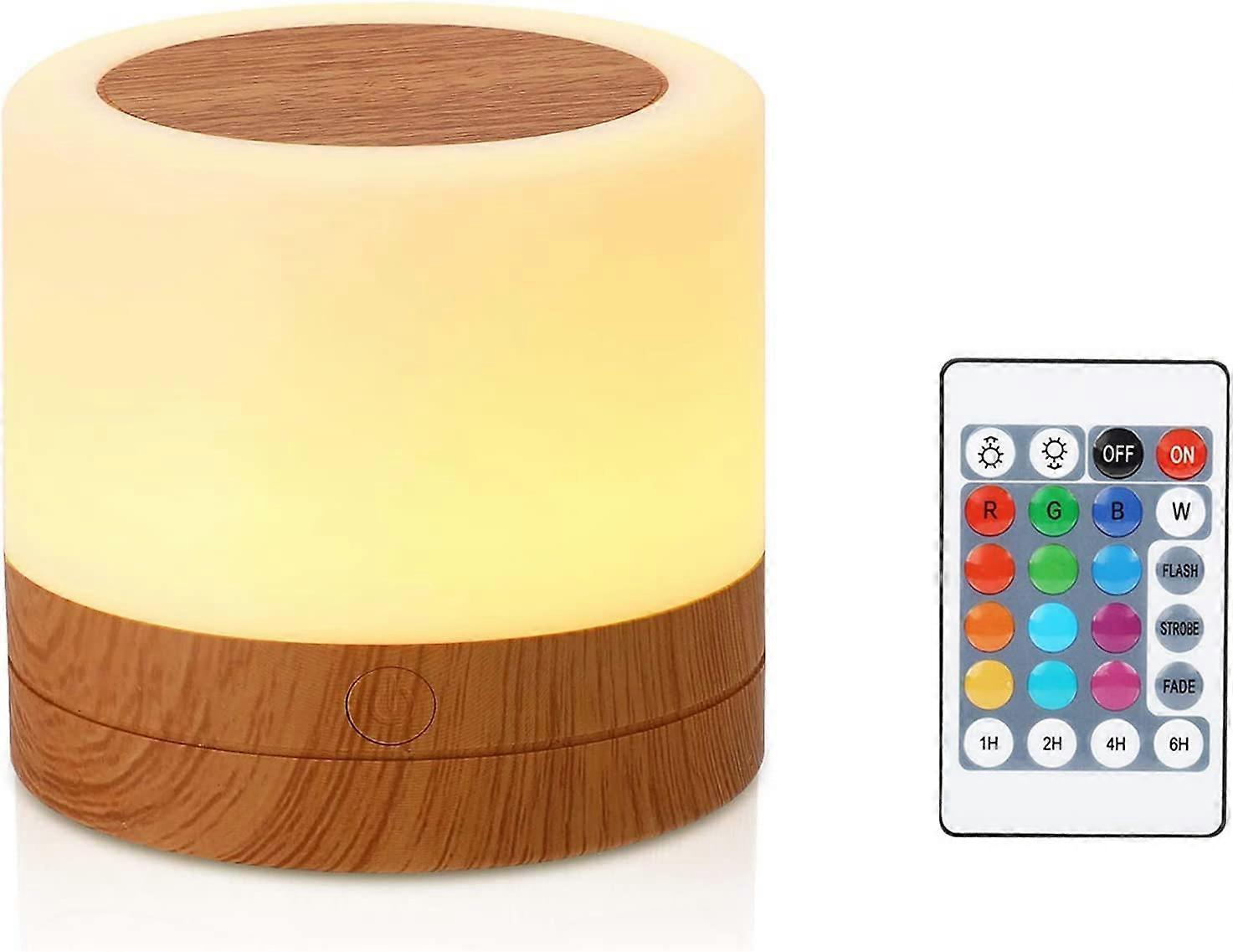 Night Light Mini Multicolor 360 Bedside Lamp Rechargeable Night Light with Touch Adjustable Brightness Remote Control