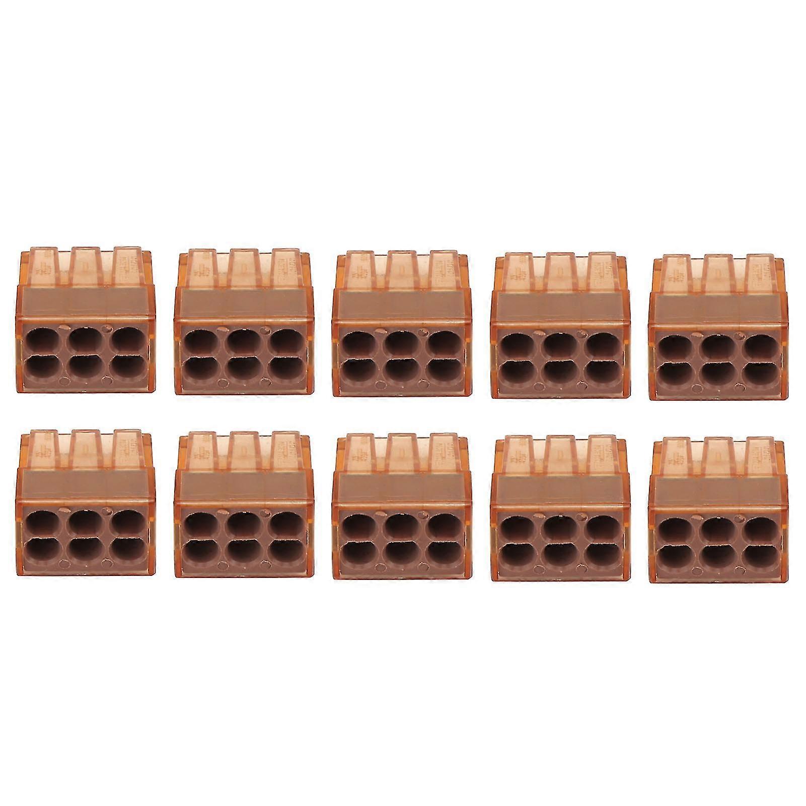 10Pcs Quick Conductor Push Wire Connector 0.75-4.0mm Industrial Electrical Auxiliary Materials