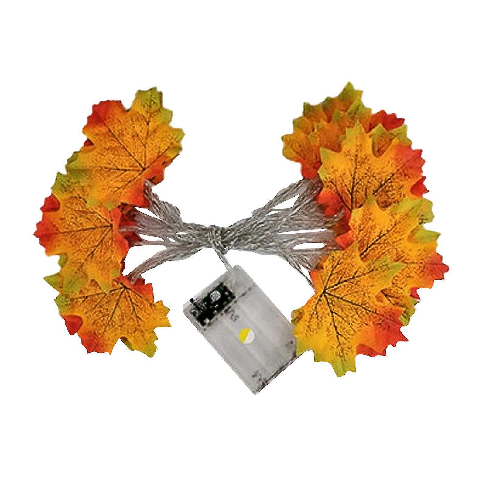 camping kit Thanksgiving LED Simulation maple leaf string lights 6 meters 40 lights battery