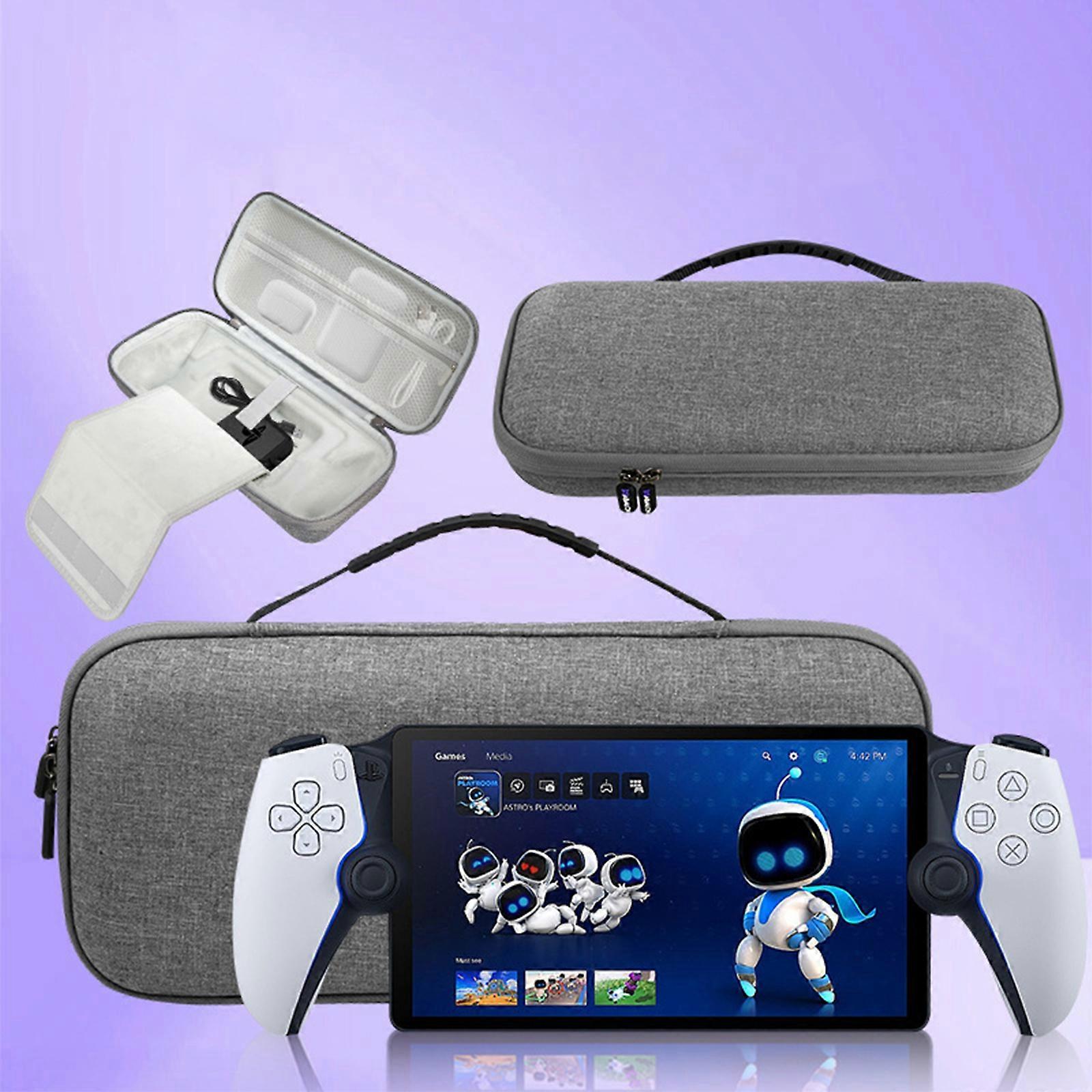 Hard Carrying Shell Case for Ps Portal Remote Player, with Data Cable Storage Layer, Waterproof Zipper Hard Outer Cover